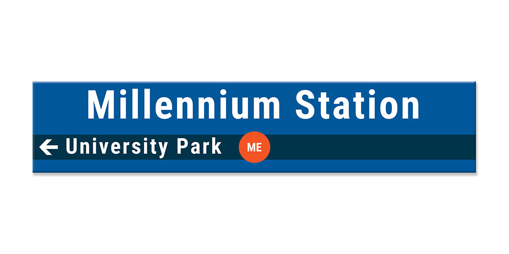 Millennium Station - Metra Electric (ME) Sign