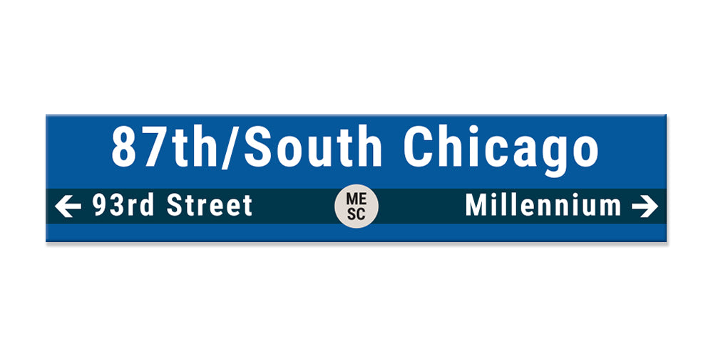 87th Street/South Chicago Sign