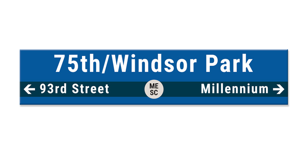 75th Street/Windsor Park Sign
