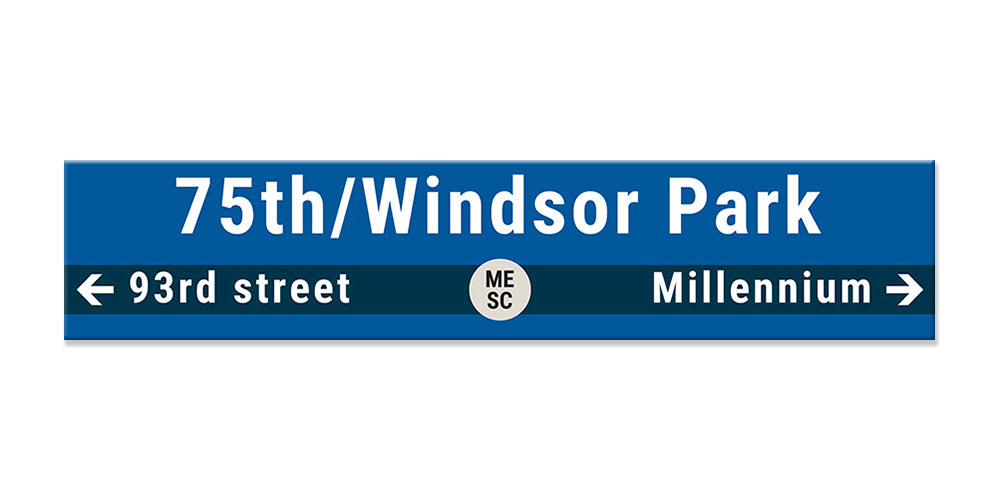 75th Street/Windsor Park Sign