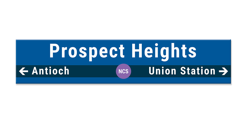 Prospect Sign Prospect Heights Sign – Metra Merch