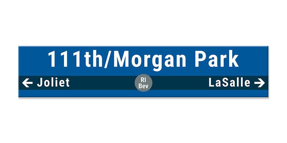 111th Street/Morgan Park Sign
