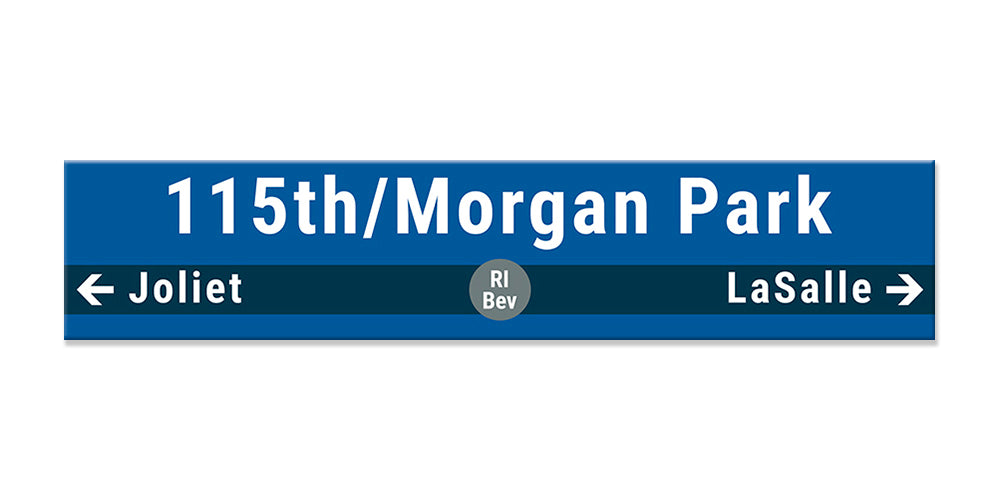 115th Street/Morgan Park Sign