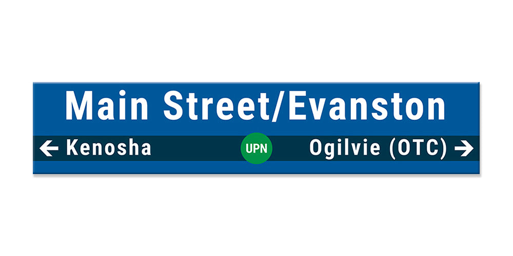 Main Street/Evanston Sign