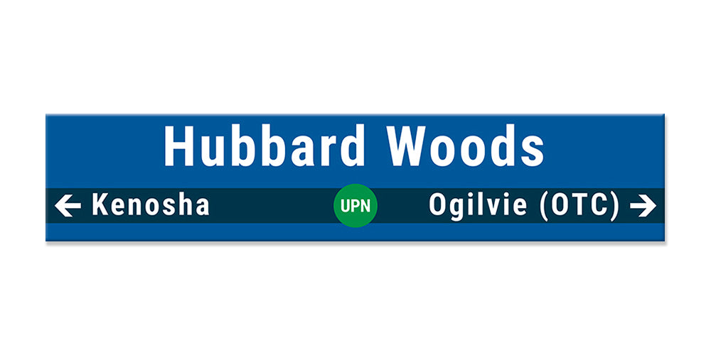 Hubbard Woods Sign