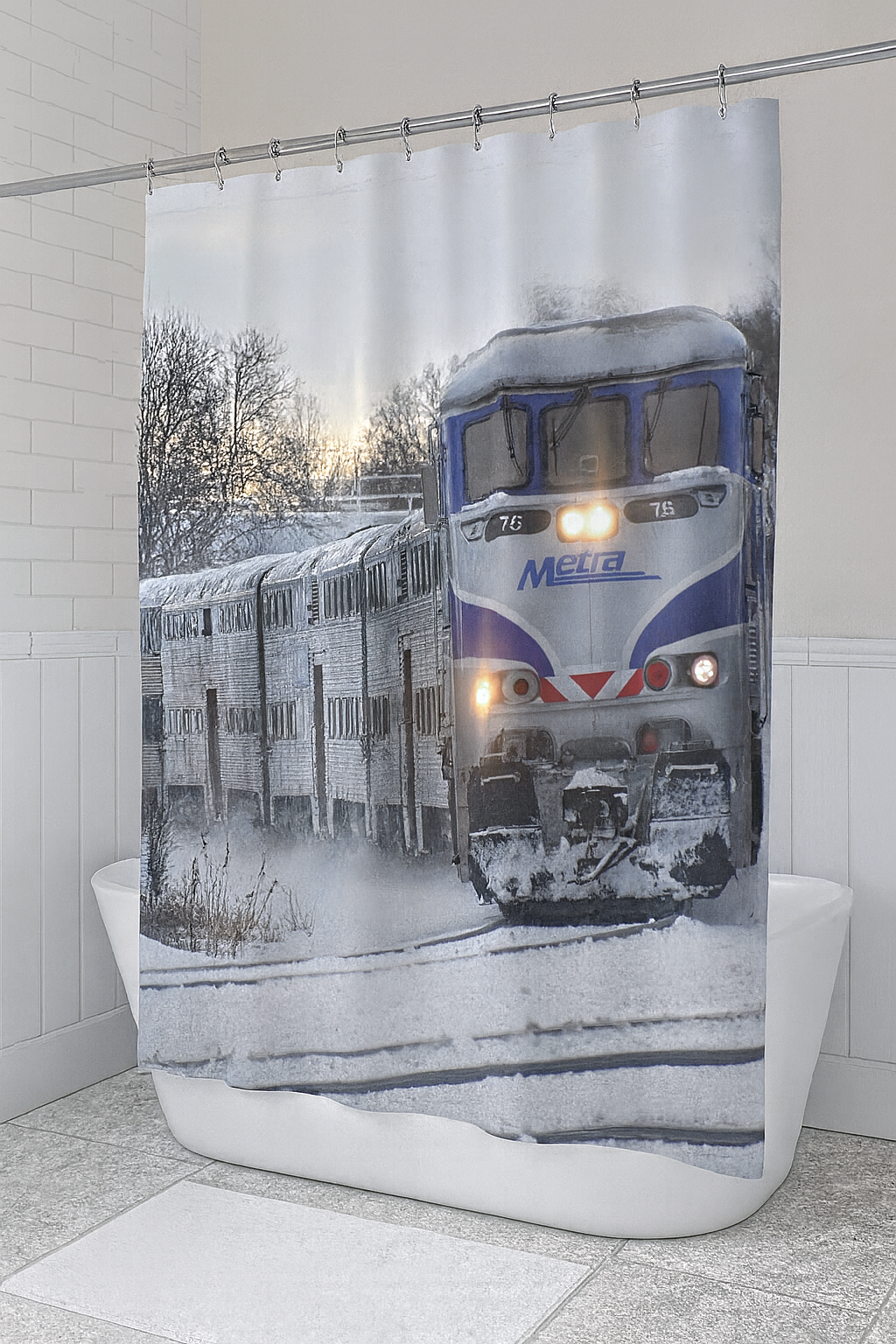 Metra 76 in Elgin Shower Curtain