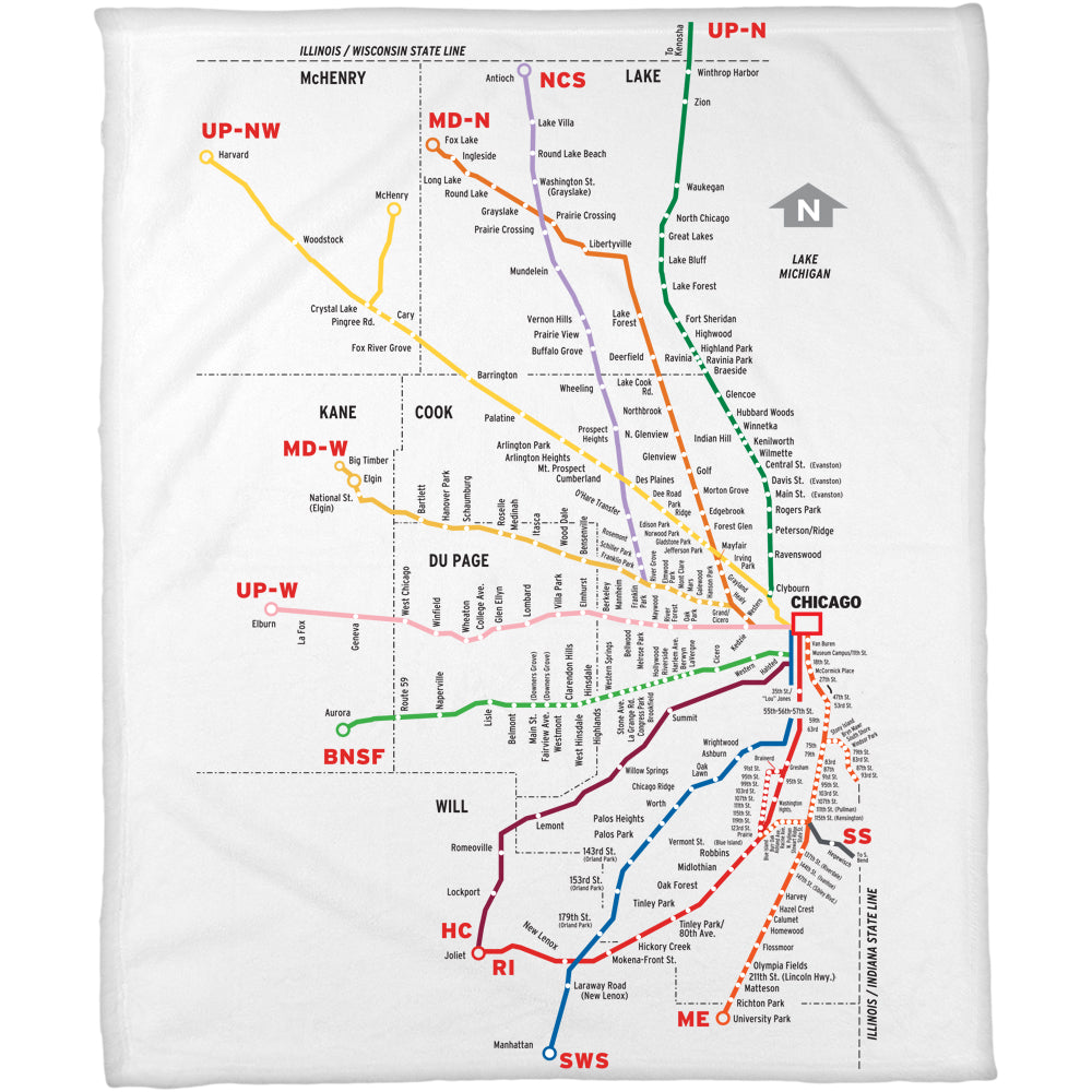 Metra Map Fleece Blanket