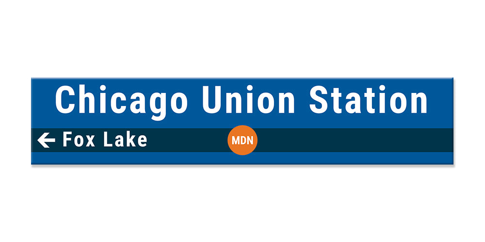 Chicago Union Station - Milwaukee District North (MD-N) Sign