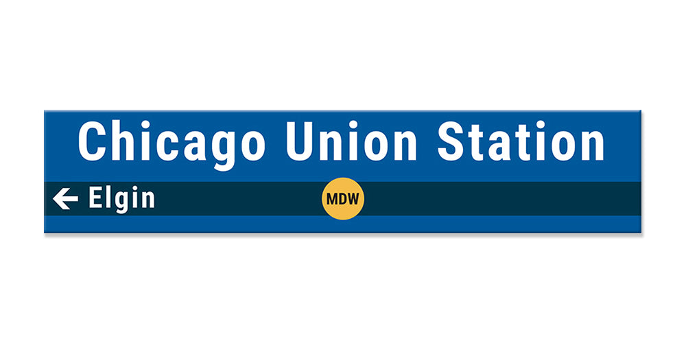 Chicago Union Station - Milwaukee District West (MD-W) Sign