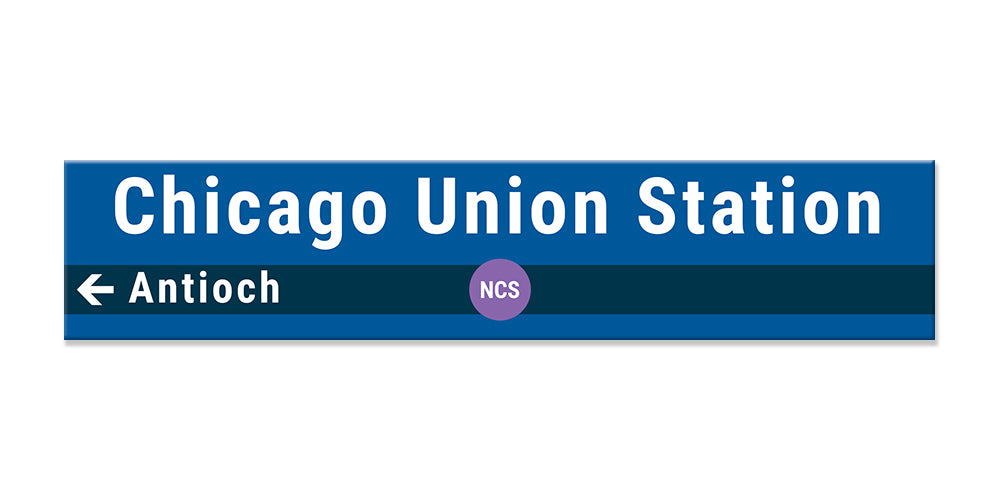 Chicago Union Station - North Central Service (NCS) Sign