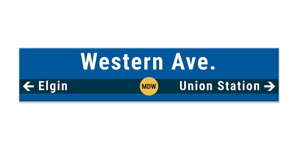 Western Avenue - Milwaukee District West (MD-W) Sign