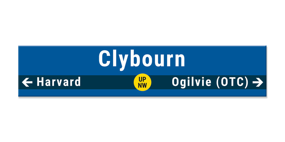 Clybourn - Union Pacific Northwest (UP-NW) Sign