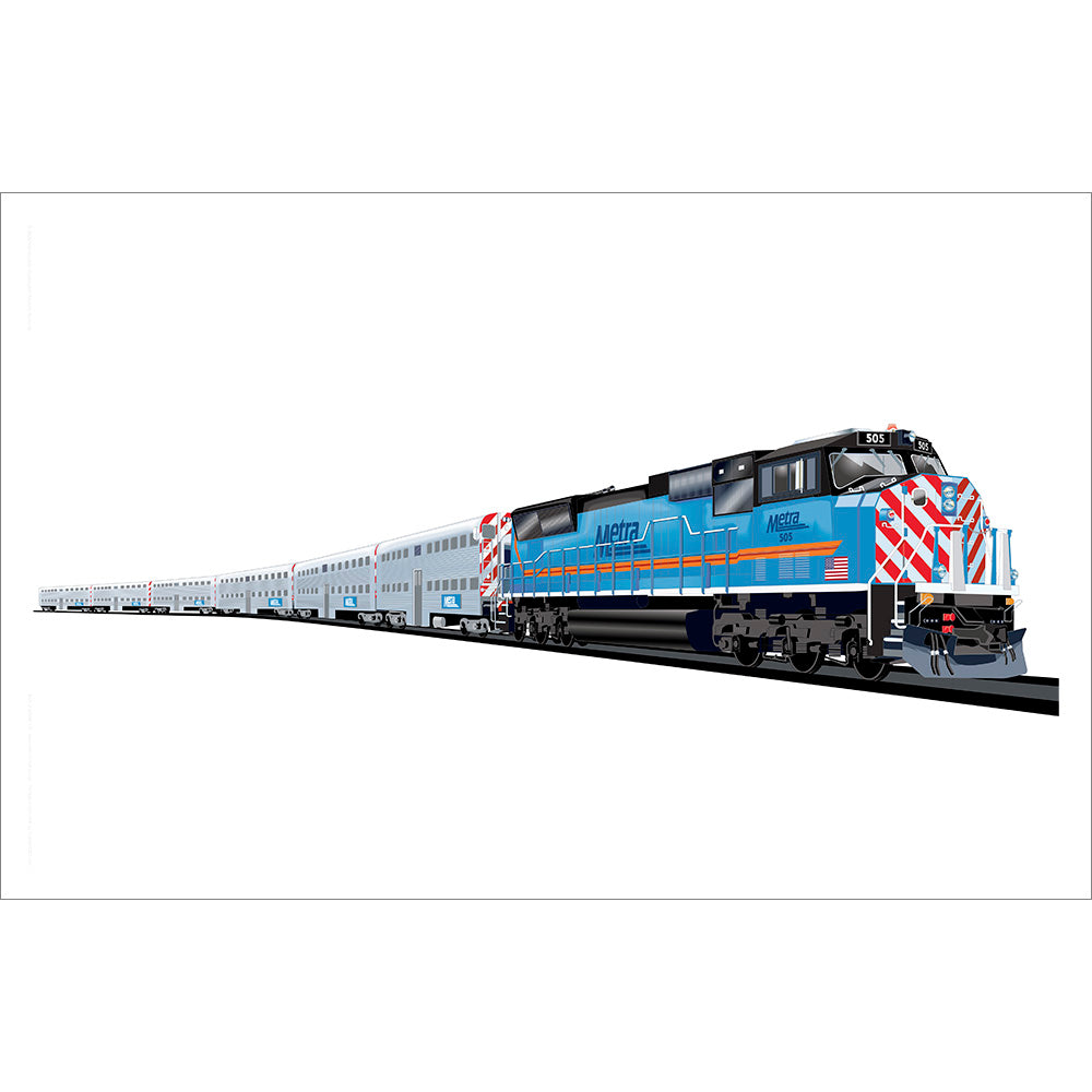 505 Six Car Illustration Print