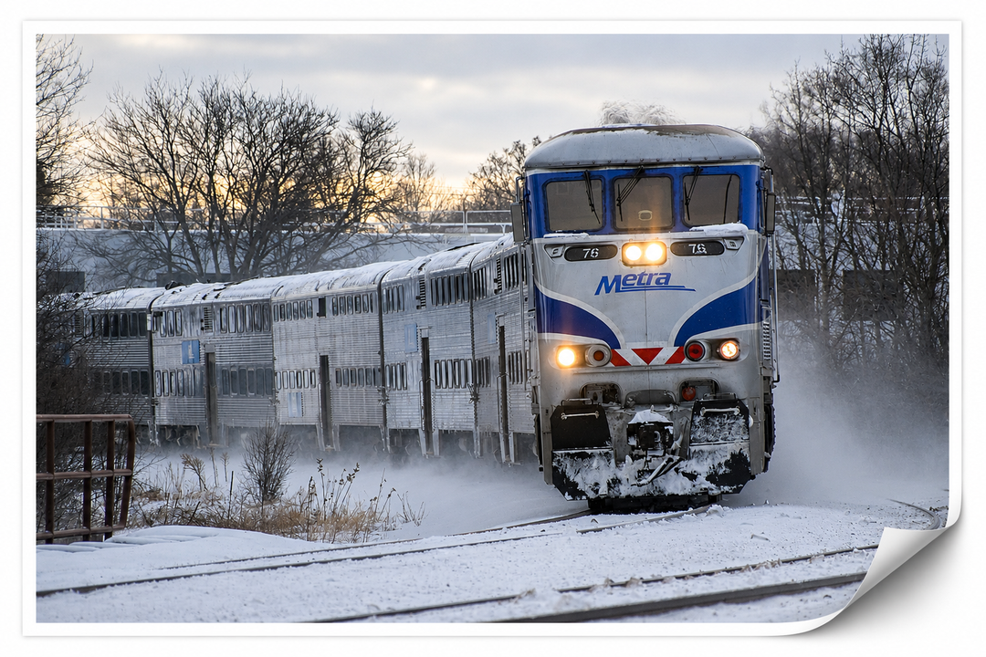 Metra 76 in Elgin Poster