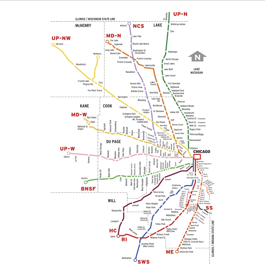 Metra Map Shower Curtain