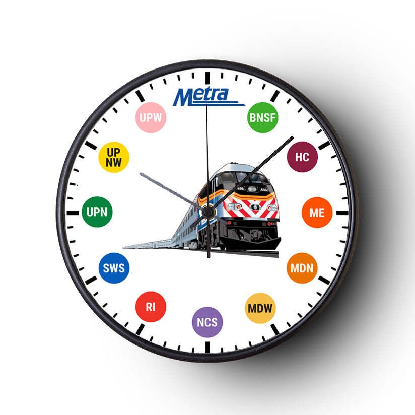 Metra Lines Wall Clock